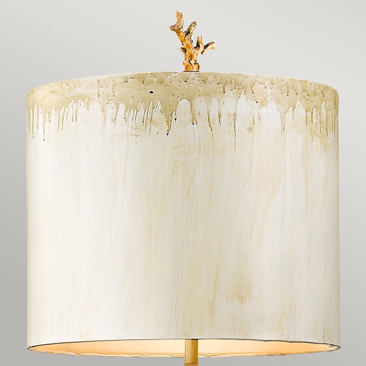 Flambeau Trellis Single Floor Lamp - Putty Patina & Silver Leaf