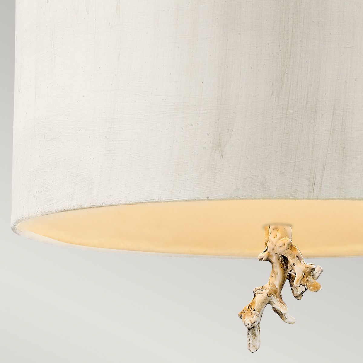 Flambeau Trellis Single Pendant - Putty Patina & Silver Leaf