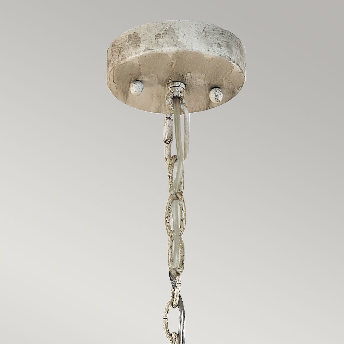 Flambeau Trellis Single Pendant - Putty Patina & Silver Leaf