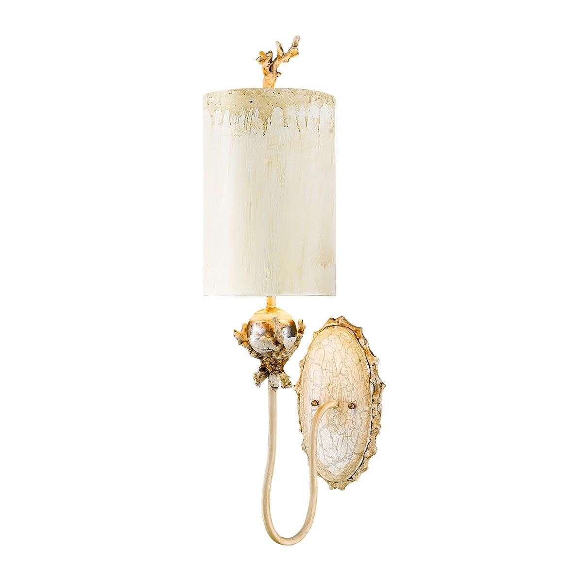 Flambeau Trellis Single Wall Light - Putty Patina & Silver Leaf
