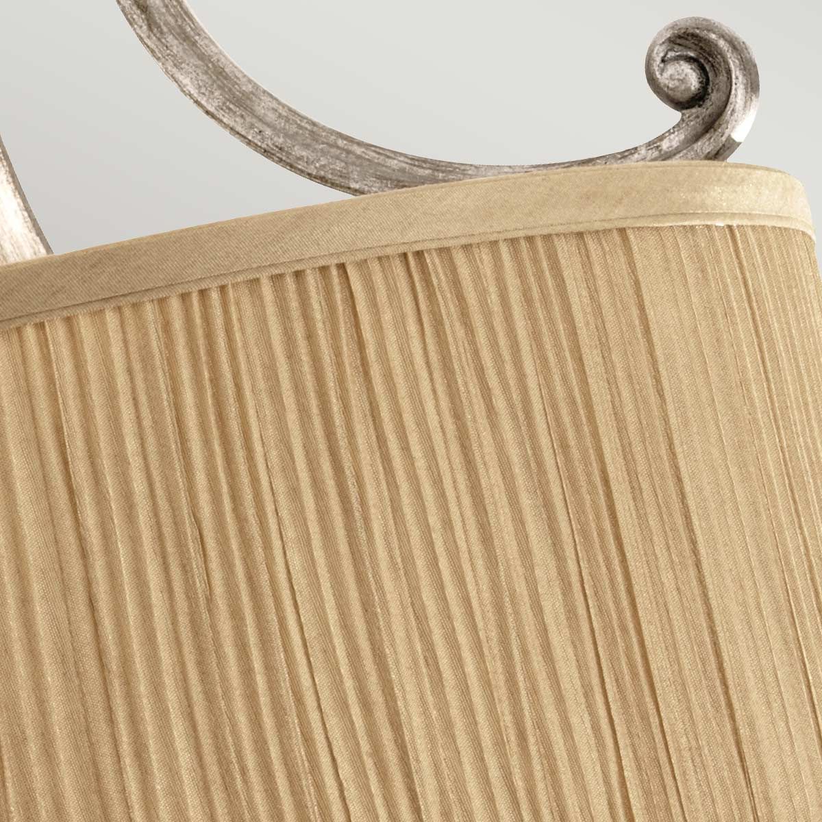 Feiss Abbey 3 Light Semi-Flush Fitting - Silver Sand