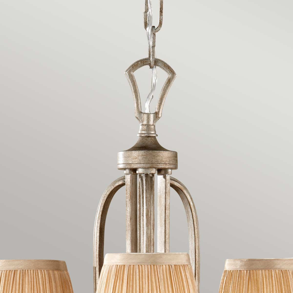 Feiss Abbey 3 Light Chandelier - Silver Sand