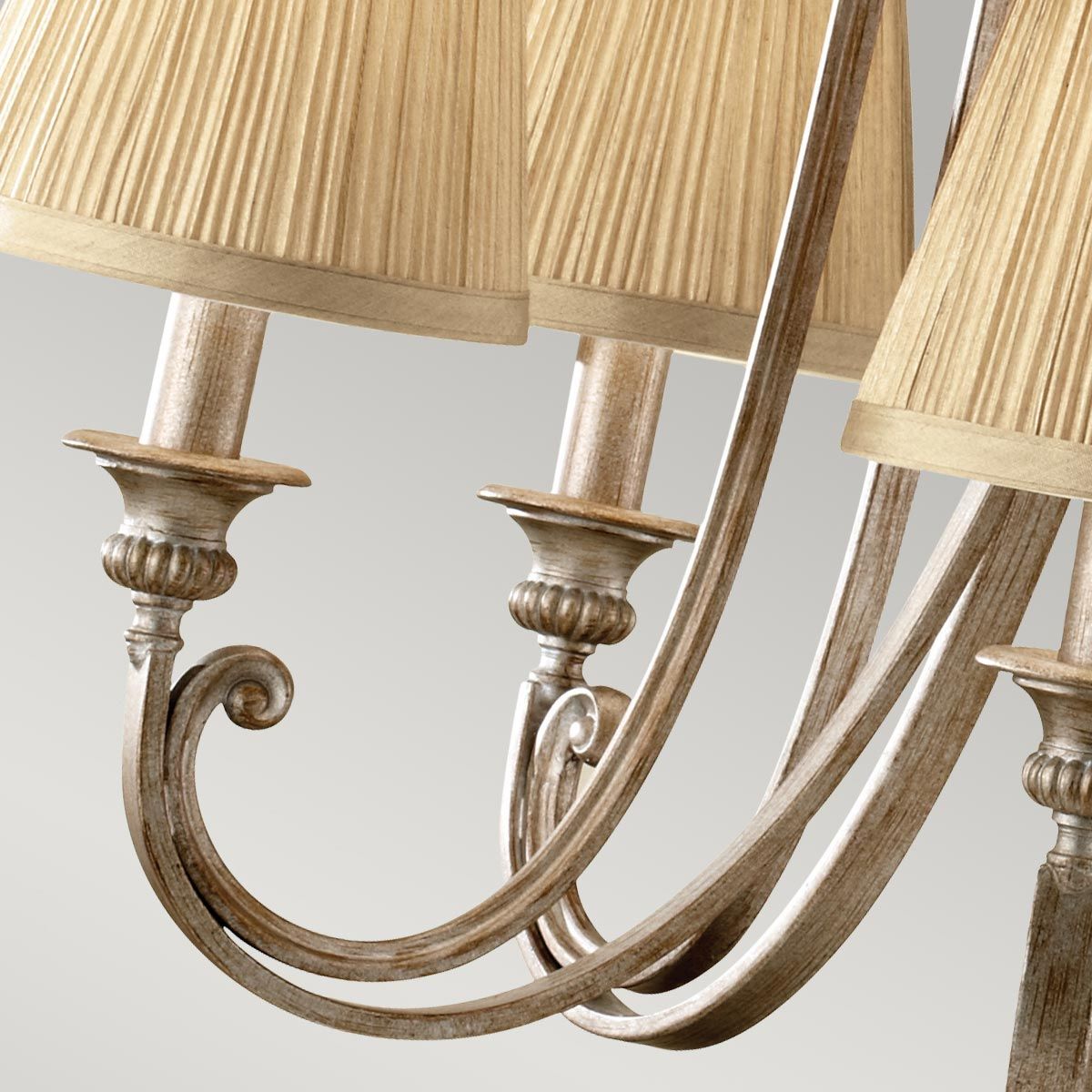 Feiss Abbey 5 Light Chandelier - Silver Sand