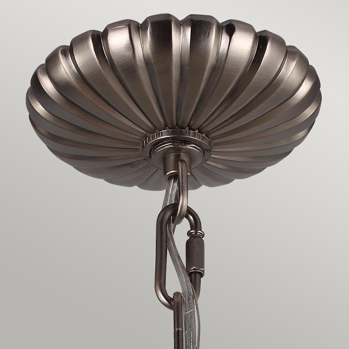 Feiss Adams 3 Light Pendant Chandelier - Antique Nickel