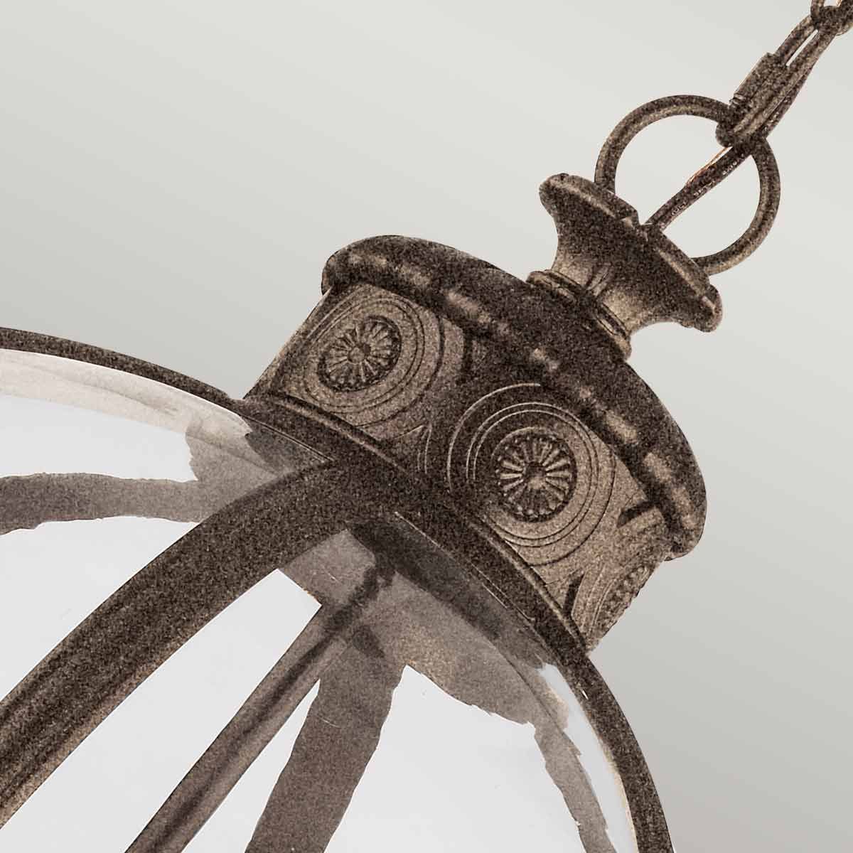 Feiss Adams 4 Light Pendant Chandelier - British Bronze