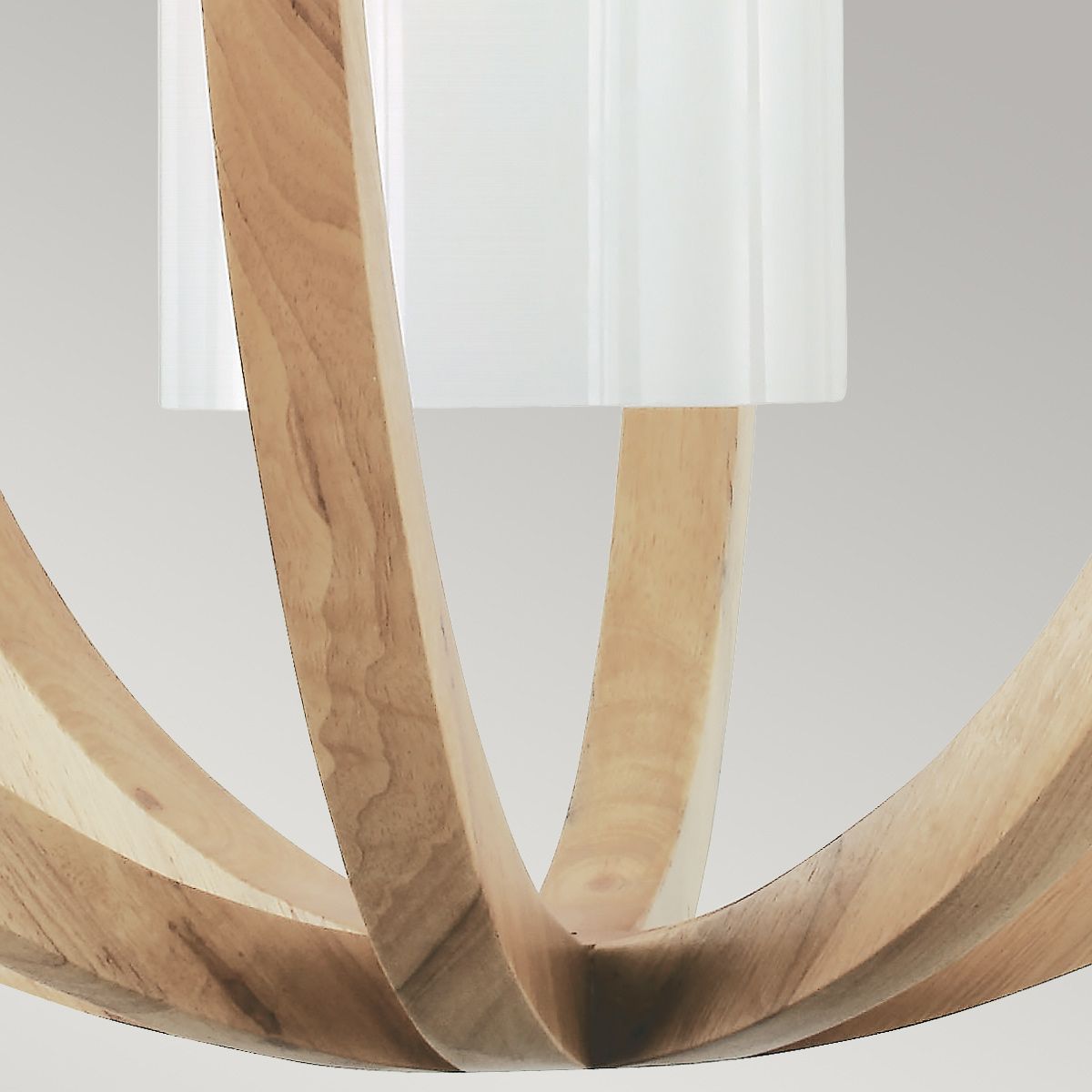 Feiss Allier Large Pendant - Light Wood & Brushed Steel