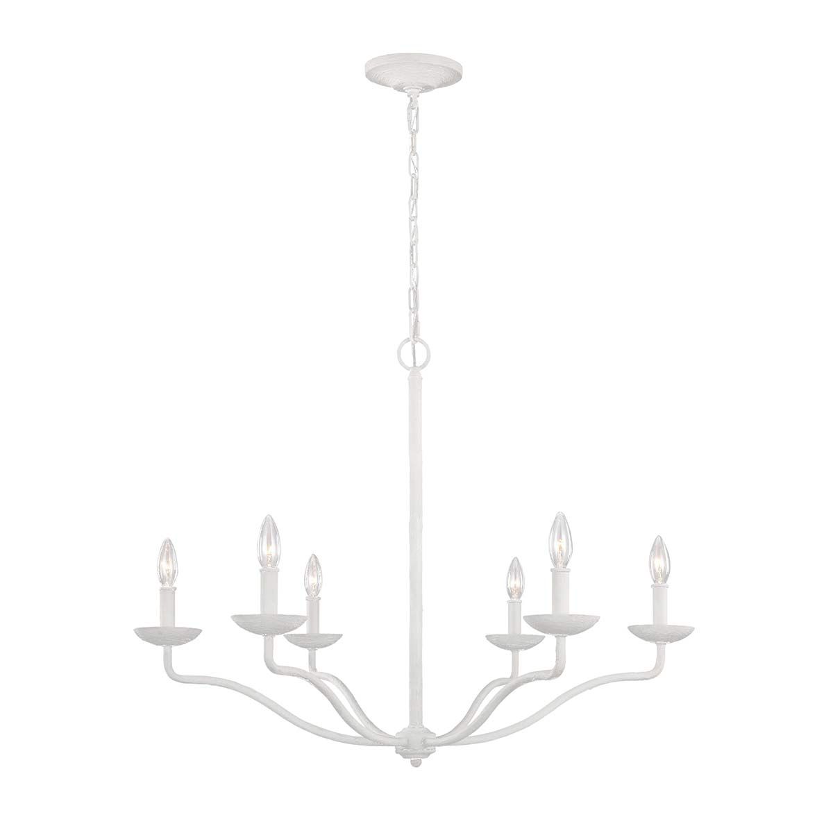 Feiss Annie 6 Light Chandelier - Plaster White