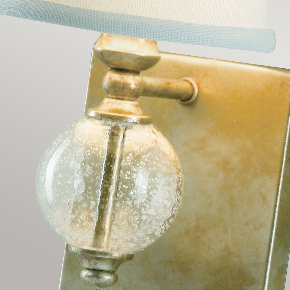 Feiss Argento Single Wall Light - Oxidised Silver Leaf