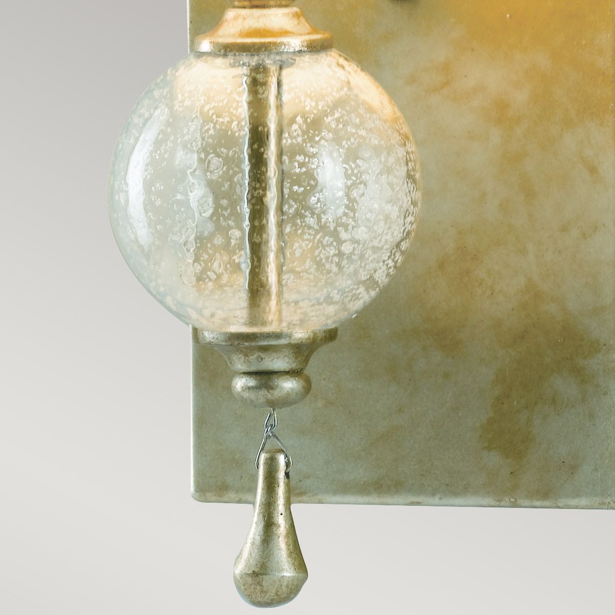 Feiss Argento Single Wall Light - Oxidised Silver Leaf
