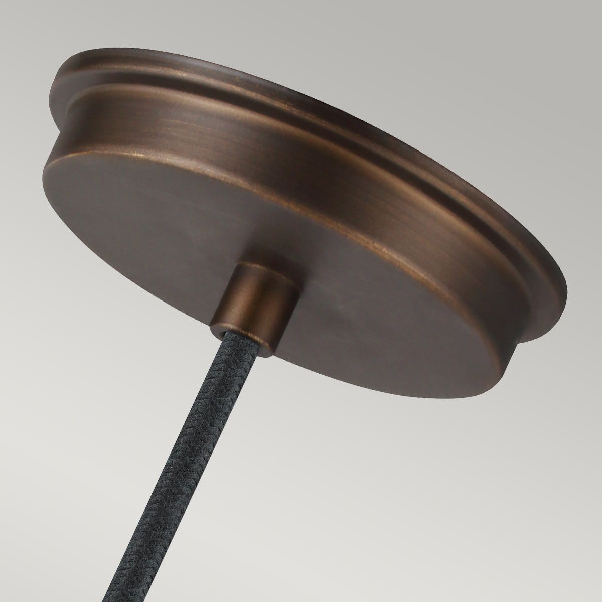 Feiss Baskin Single Pendant - Painted Aged Brass & Dark Weathered Zinc