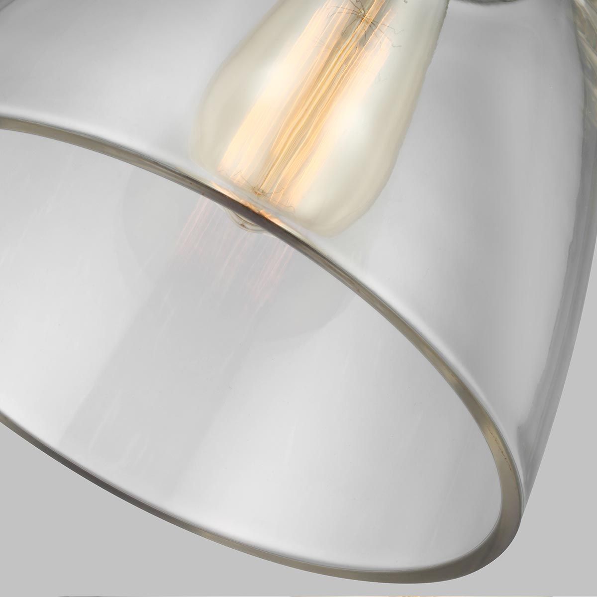 Feiss Baskin Rounded Single Pendant - Painted Aged Brass & Dark Weathered Zinc