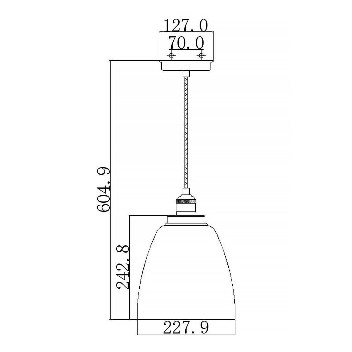 Feiss Baskin Rounded Single Pendant - Polished Nickel