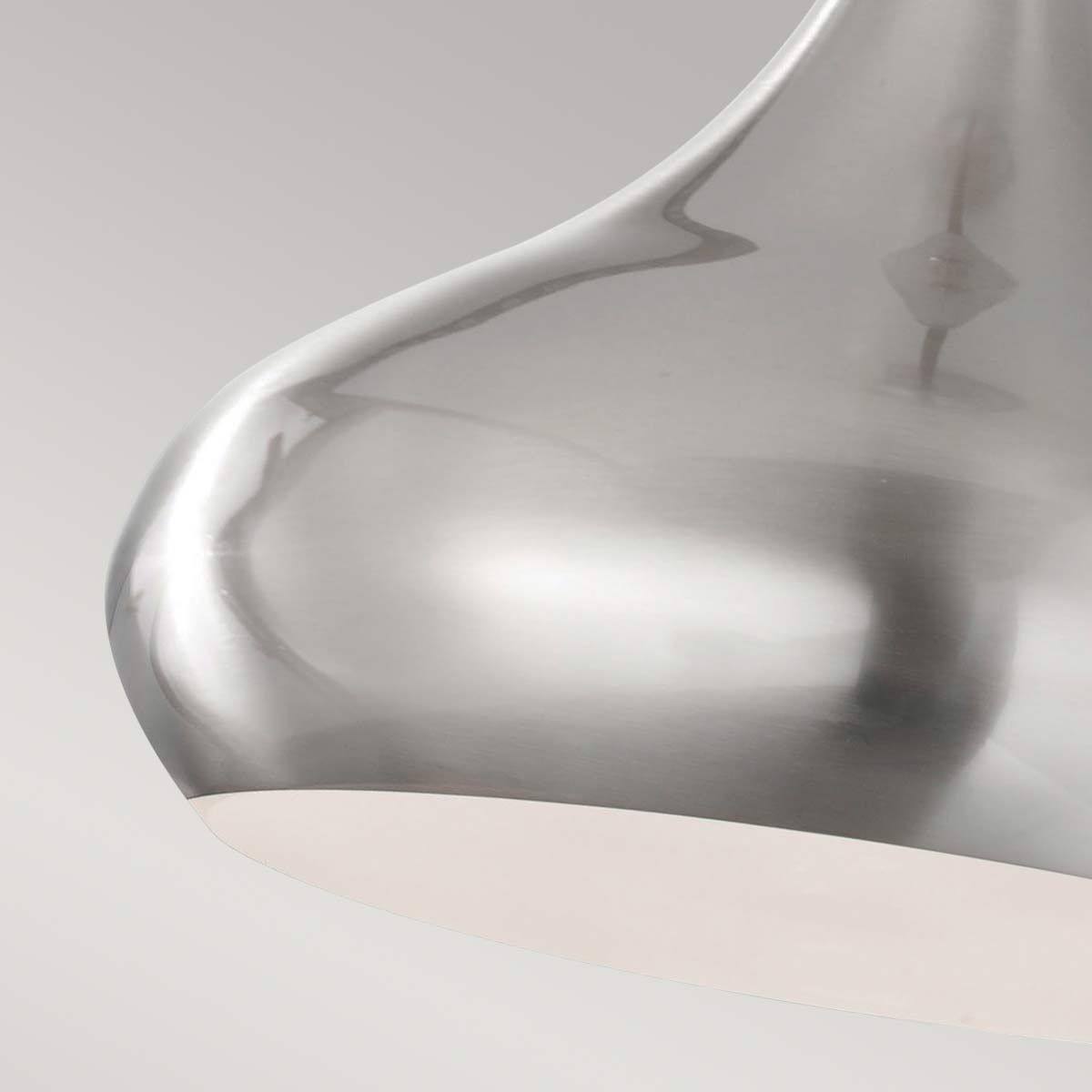 Feiss Beso Single Medium Pendant - Brushed Steel
