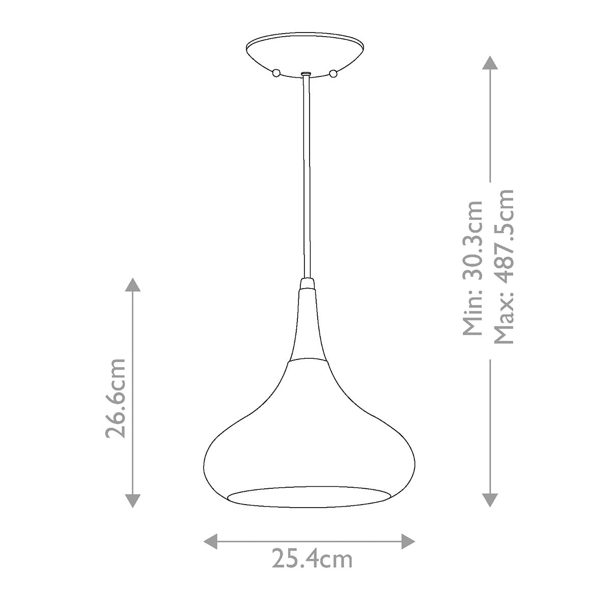 Feiss Beso Single Medium Pendant - Dark Bronze