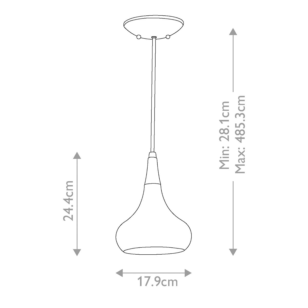 Feiss Beso Single Mini Pendant - Brushed Steel