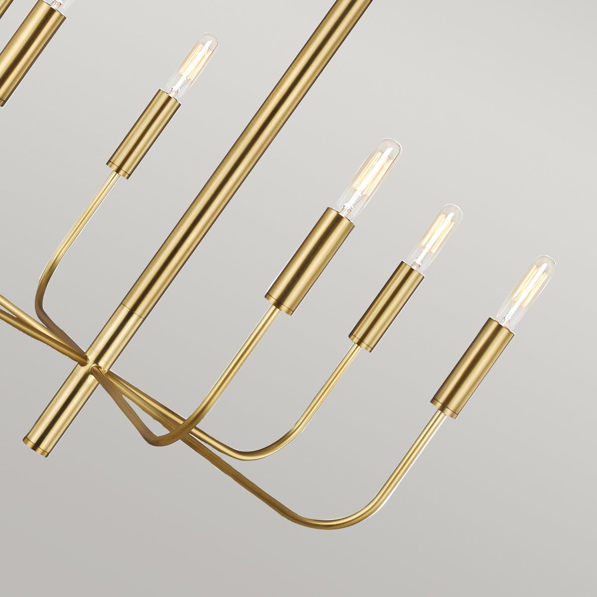 Feiss Brianna 6 Light Chandelier - Burnished Brass