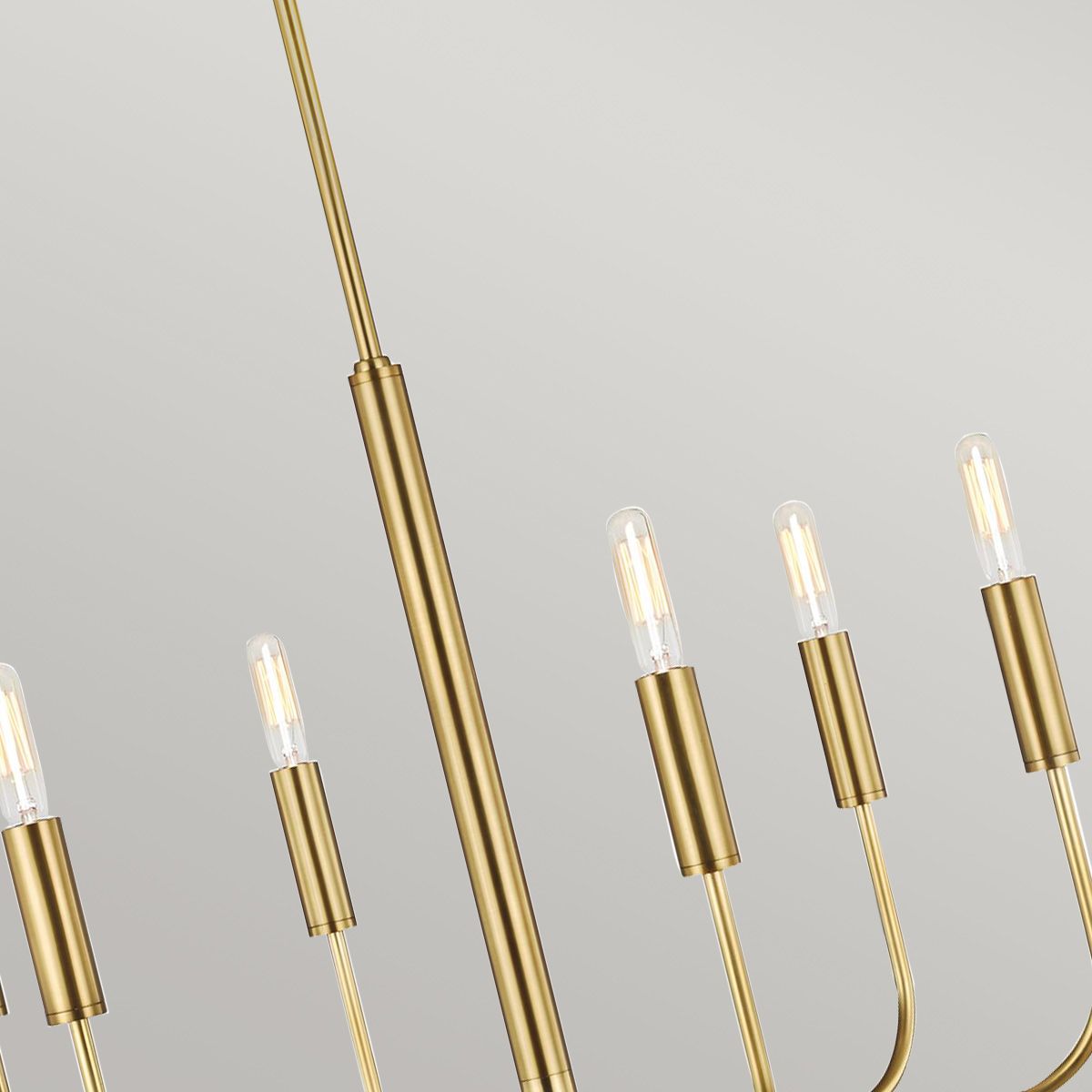 Feiss Brianna 6 Light Chandelier - Burnished Brass