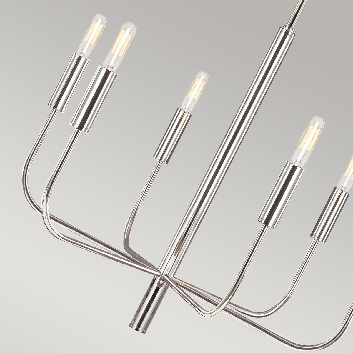 Feiss Brianna 6 Light Chandelier - Polished Nickel