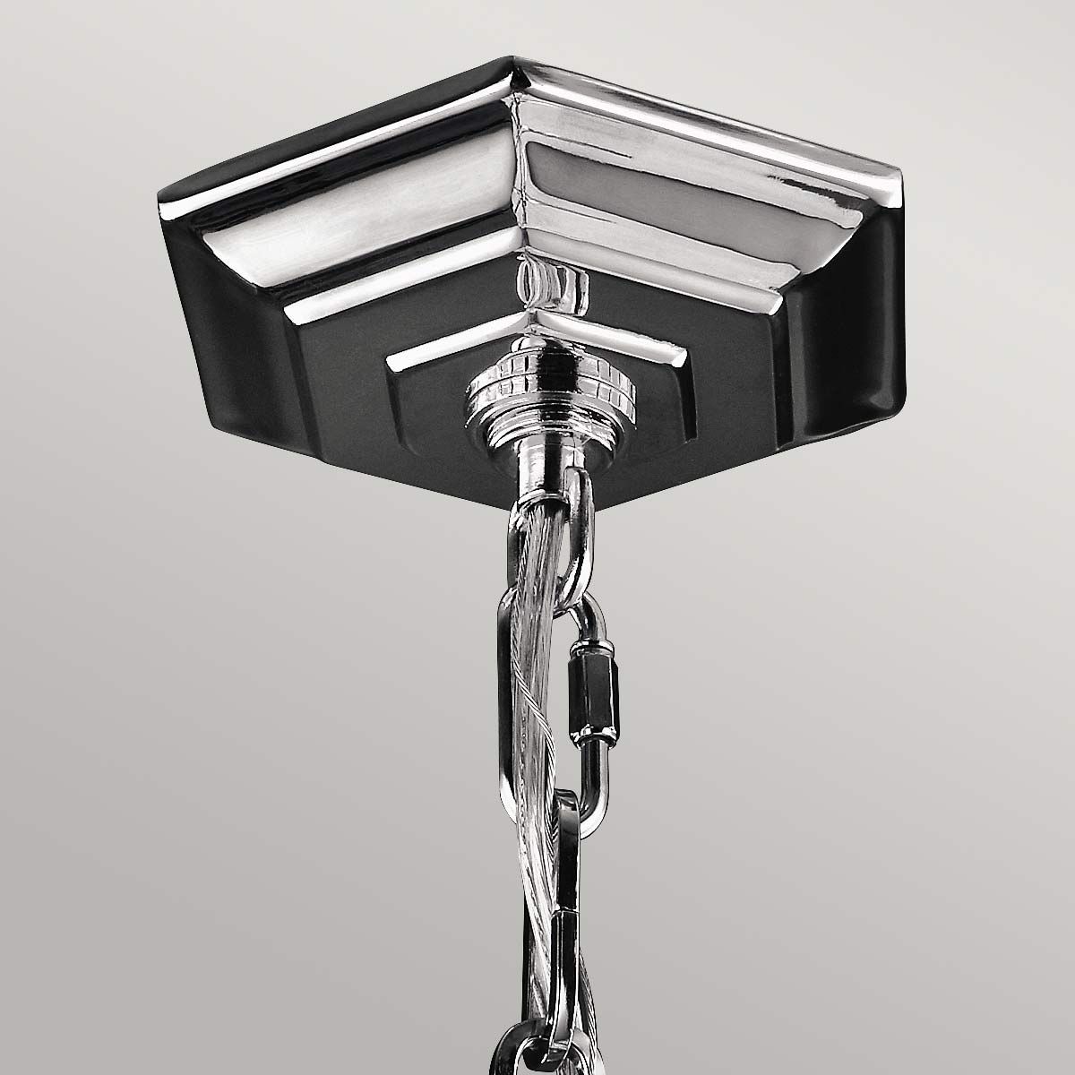 Feiss Corinne 3 Light Medium Pendant - Polished Nickel