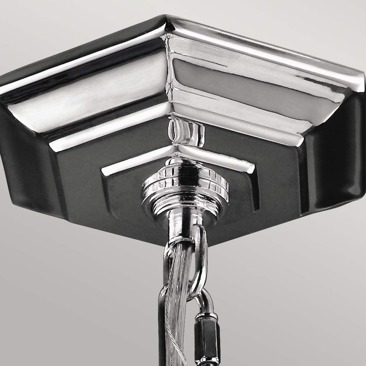 Feiss Corinne 3 Light Small Pendant - Polished Nickel