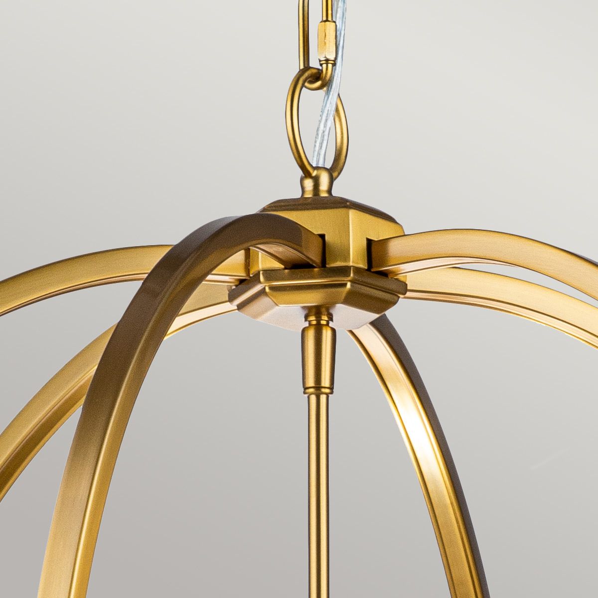Feiss Corinne 6 Light Pendant - Burnished Brass