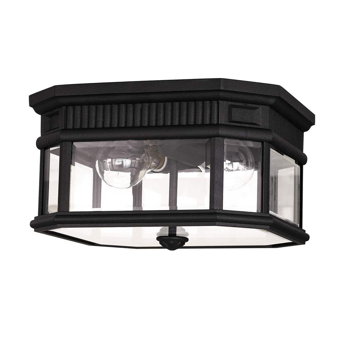 Feiss Cotswold Lane 2 Light Flush Fitting - Black