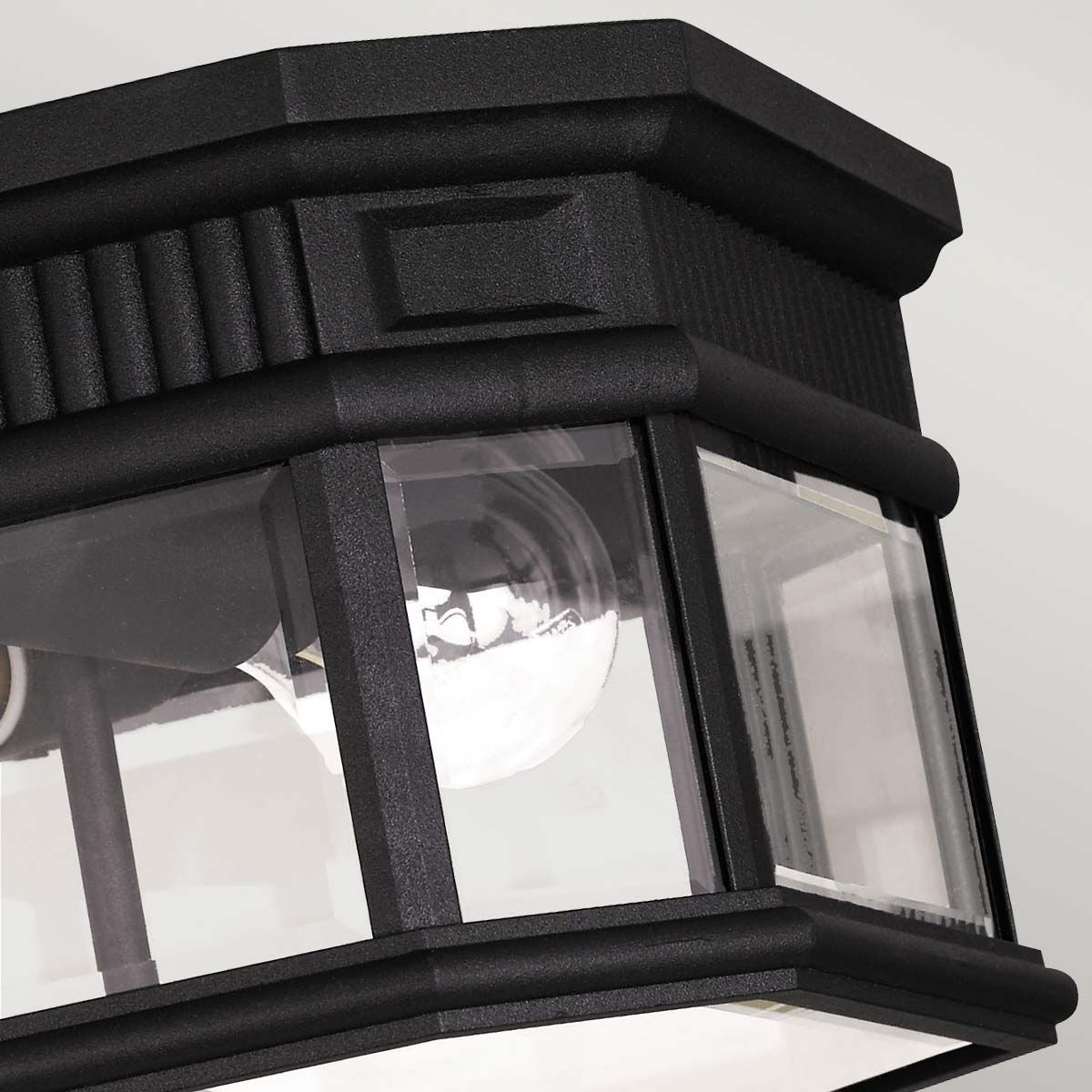 Feiss Cotswold Lane 2 Light Flush Fitting - Black