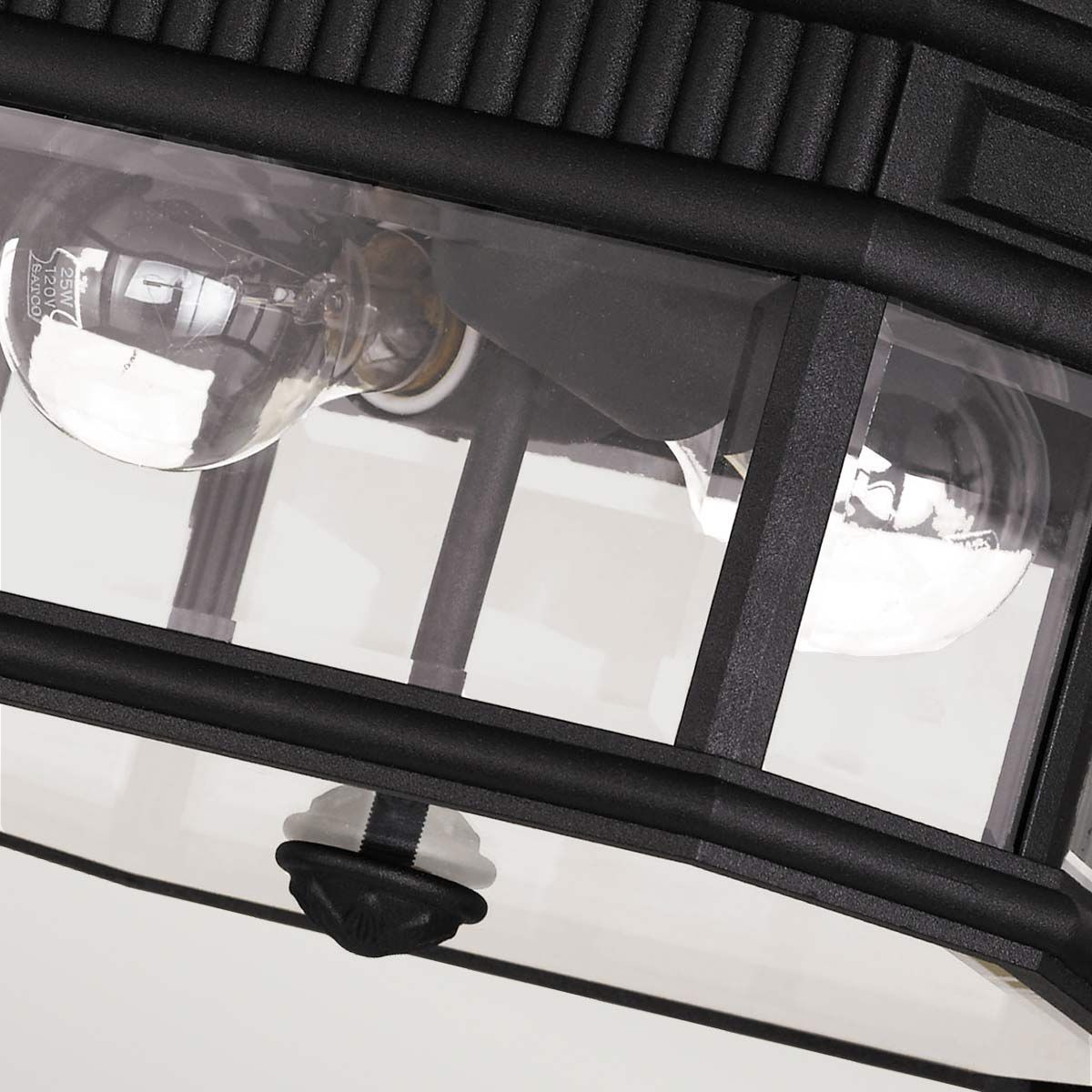 Feiss Cotswold Lane 2 Light Flush Fitting - Black