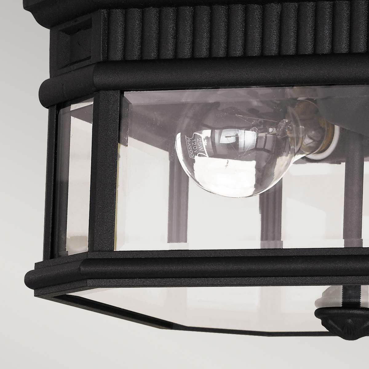 Feiss Cotswold Lane 2 Light Flush Fitting - Black