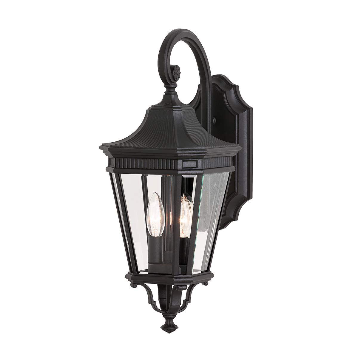 Feiss Cotswold Lane 2 Light Medium Wall Lantern - Black