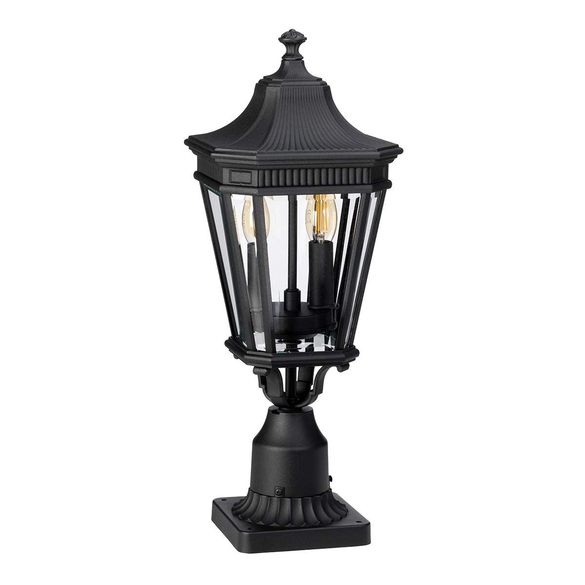 Feiss Cotswold Lane 2 Light Medium Pedestal - Black