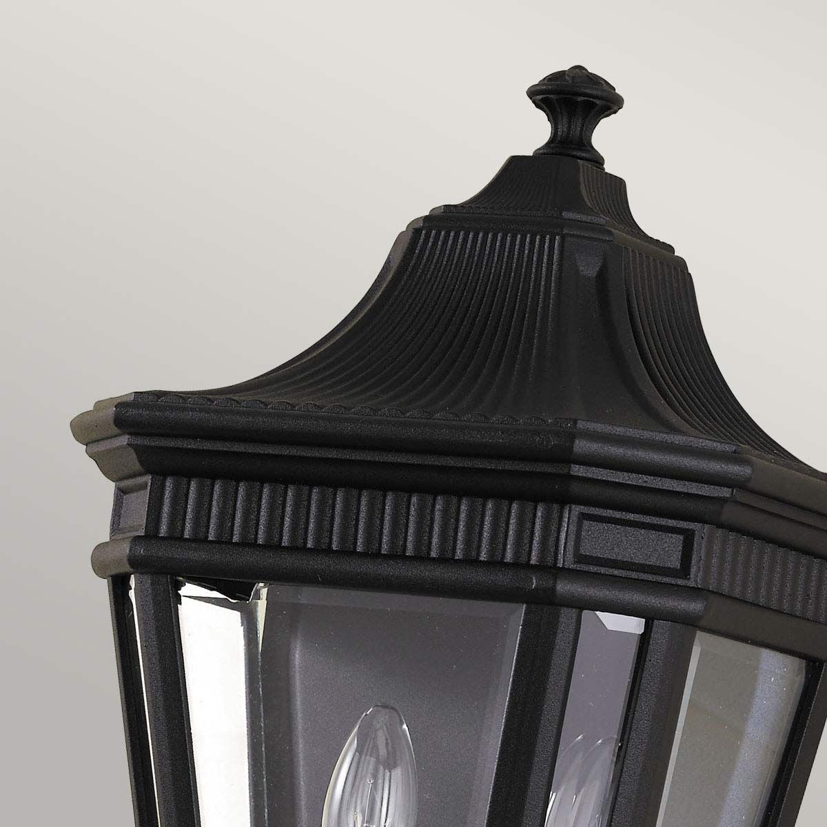 Feiss Cotswold Lane 2 Light Half Wall Lantern - Black