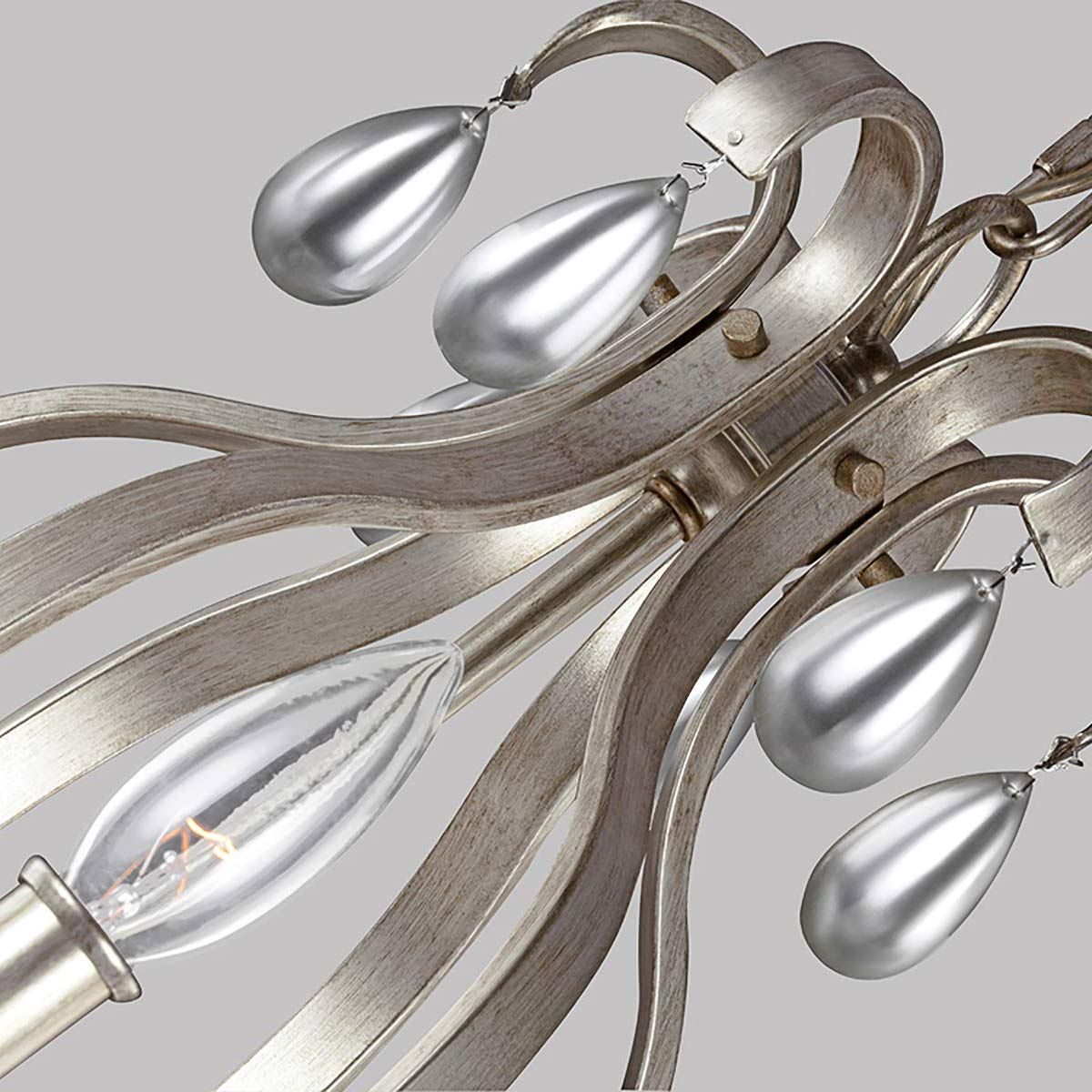 Feiss DeWitt 9 Light Chandelier - Sunrise Silver