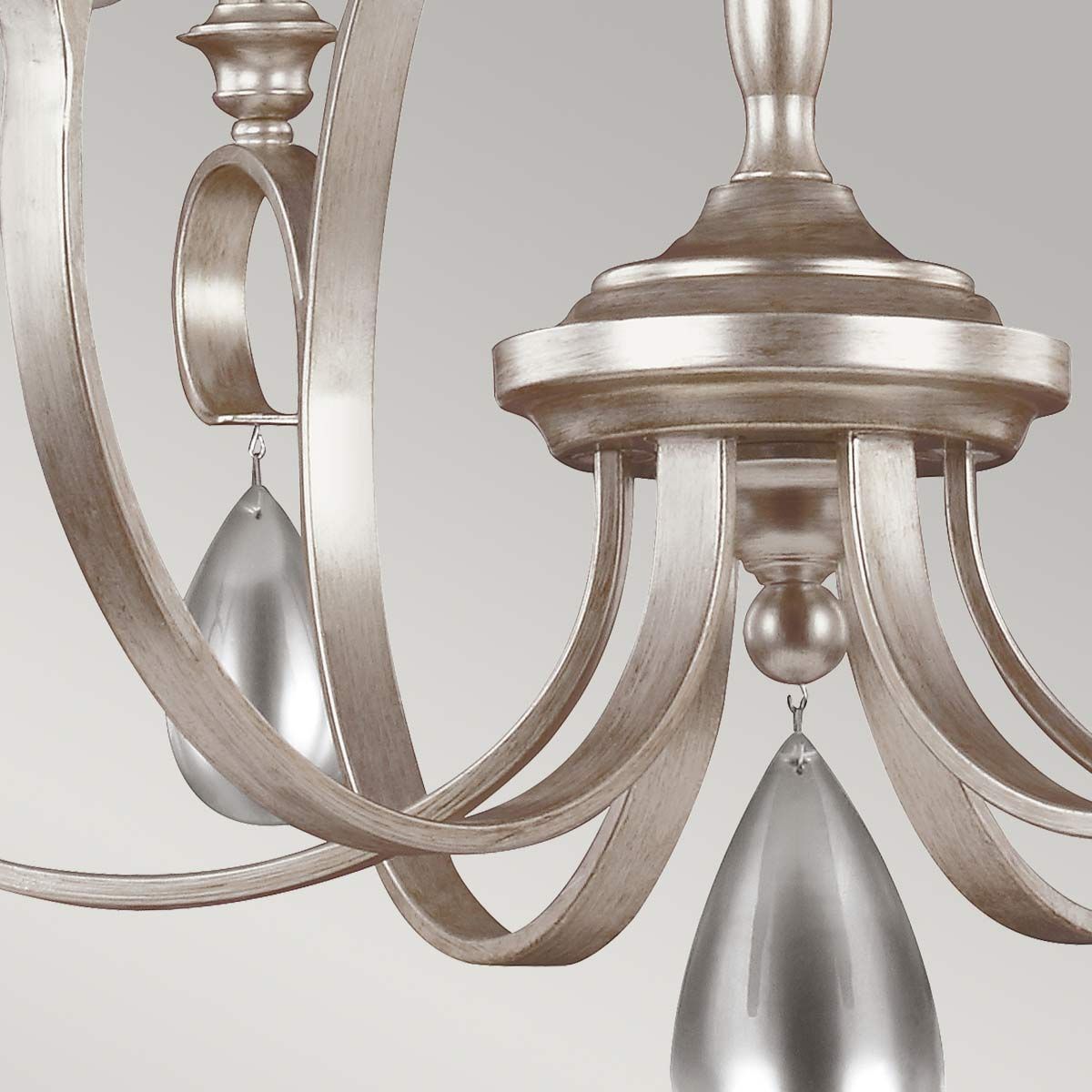 Feiss DeWitt 9 Light Chandelier - Sunrise Silver