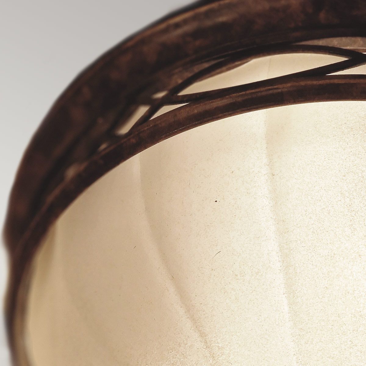 Feiss Drawing Room Rounded 3 Light Flush Fitting - Walnut