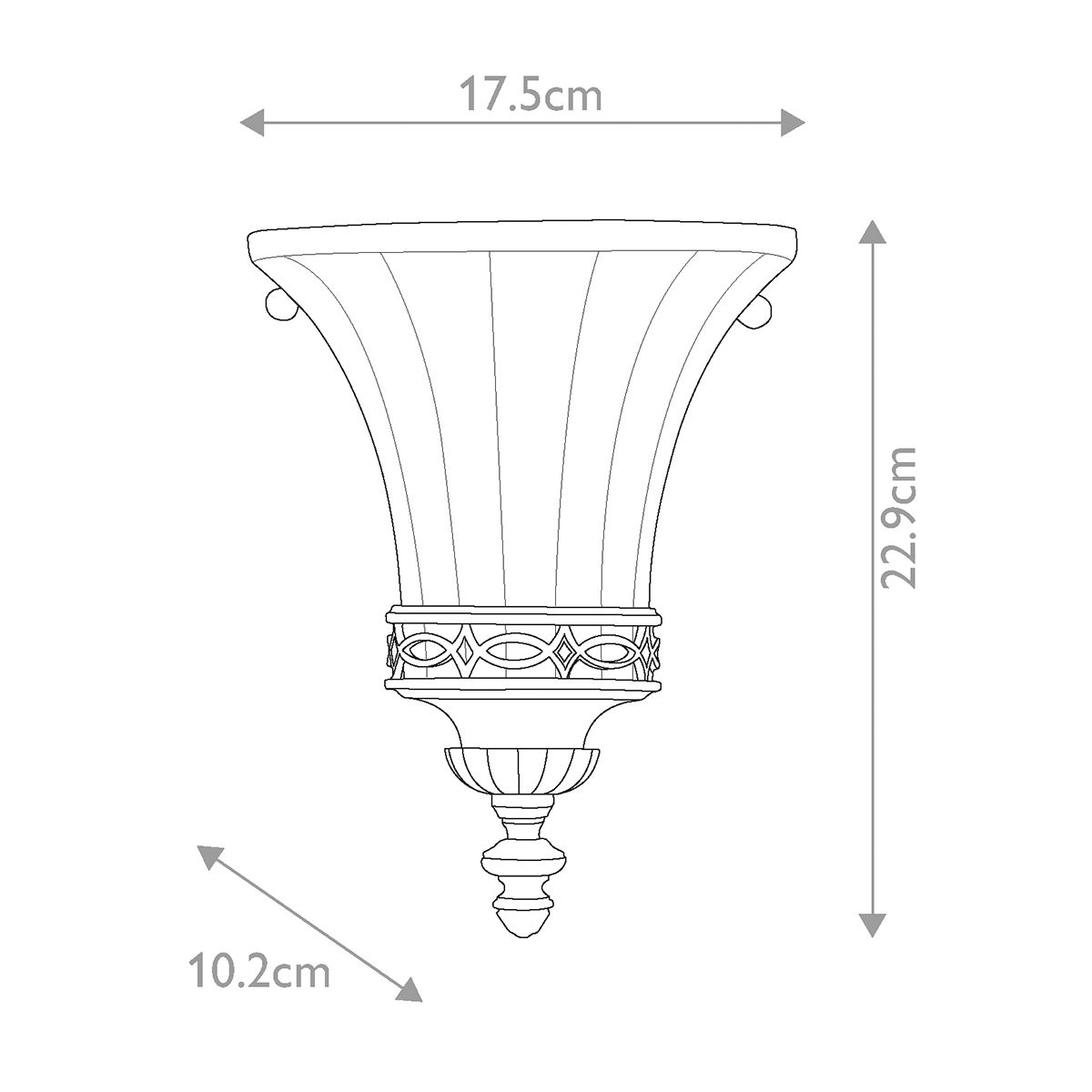 Feiss Drawing Room Conical Single Wall Uplighter - Walnut