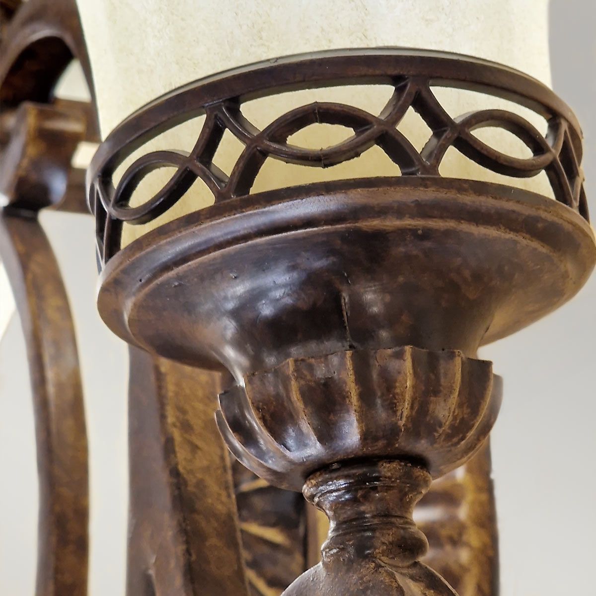 Feiss Drawing Room Downward 2 Light Wall Fitting - Walnut
