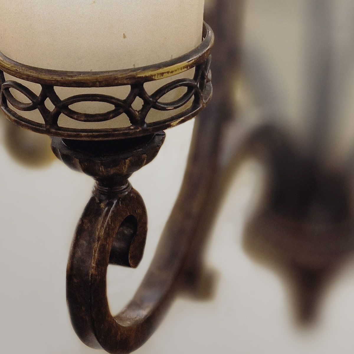 Feiss Drawing Room 6 Light Chandelier - Walnut