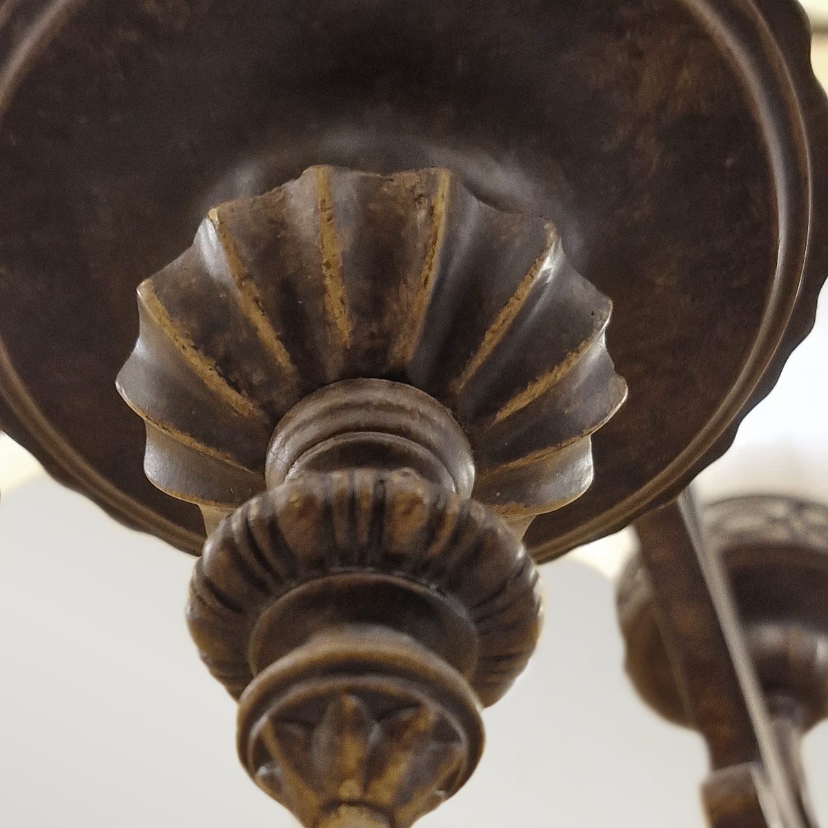 Feiss Drawing Room 9 Light Chandelier - Walnut