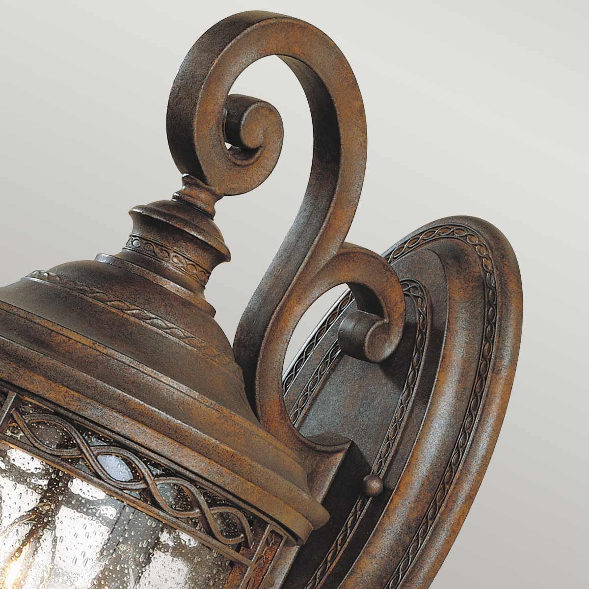 Feiss English Bridle 3 Light Medium Wall Lantern - British Bronze