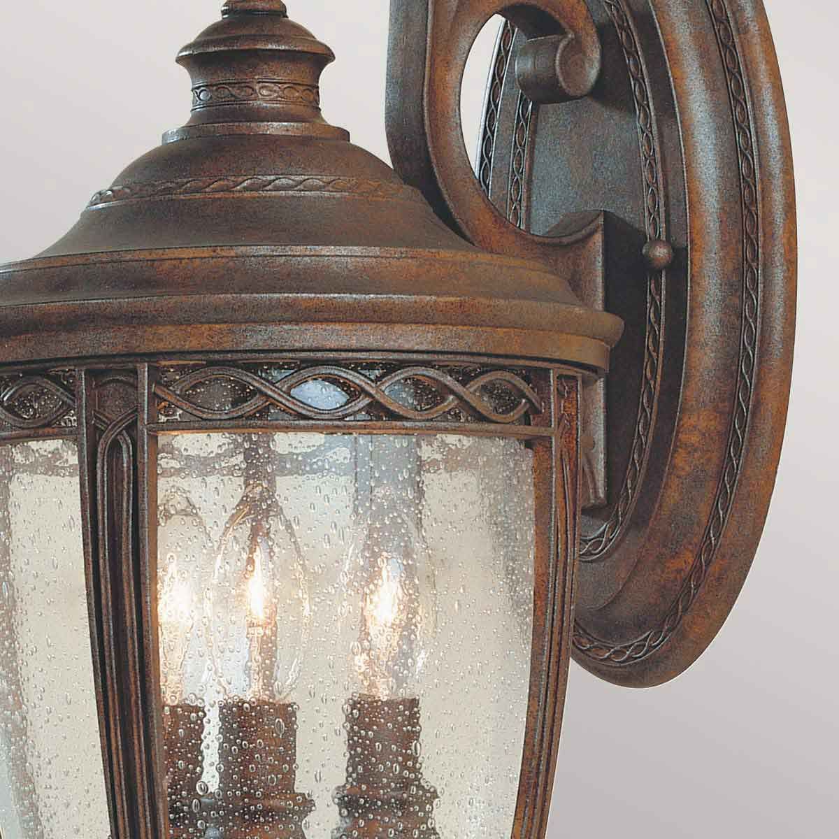 Feiss English Bridle 3 Light Medium Wall Lantern - British Bronze