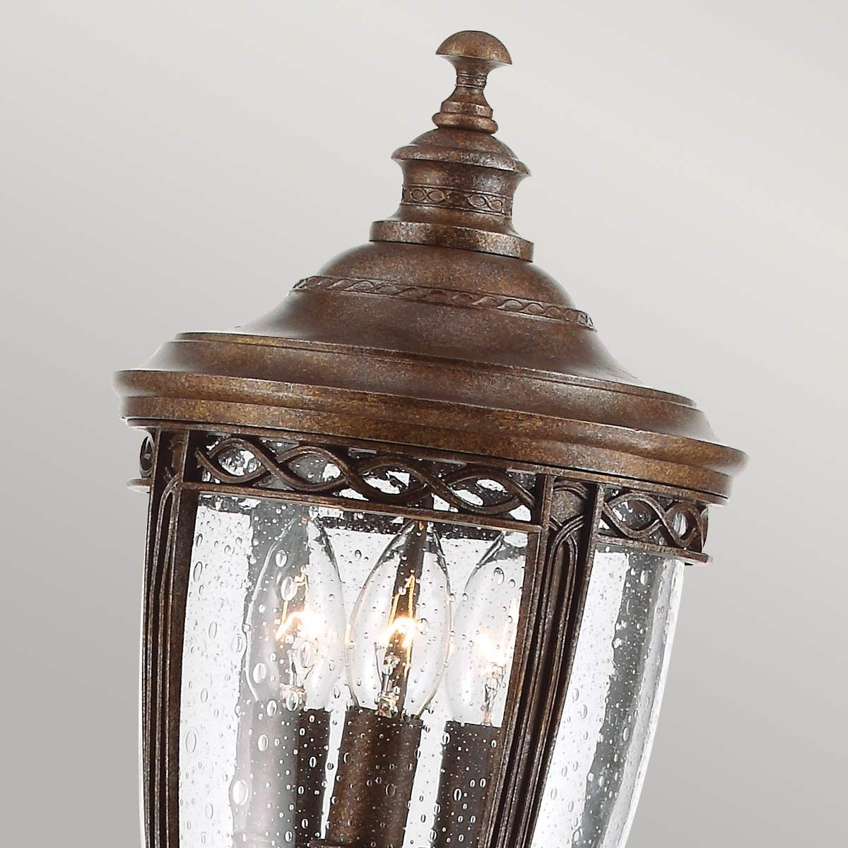 Feiss English Bridle 3 Light Medium Pillar Lantern - British Bronze