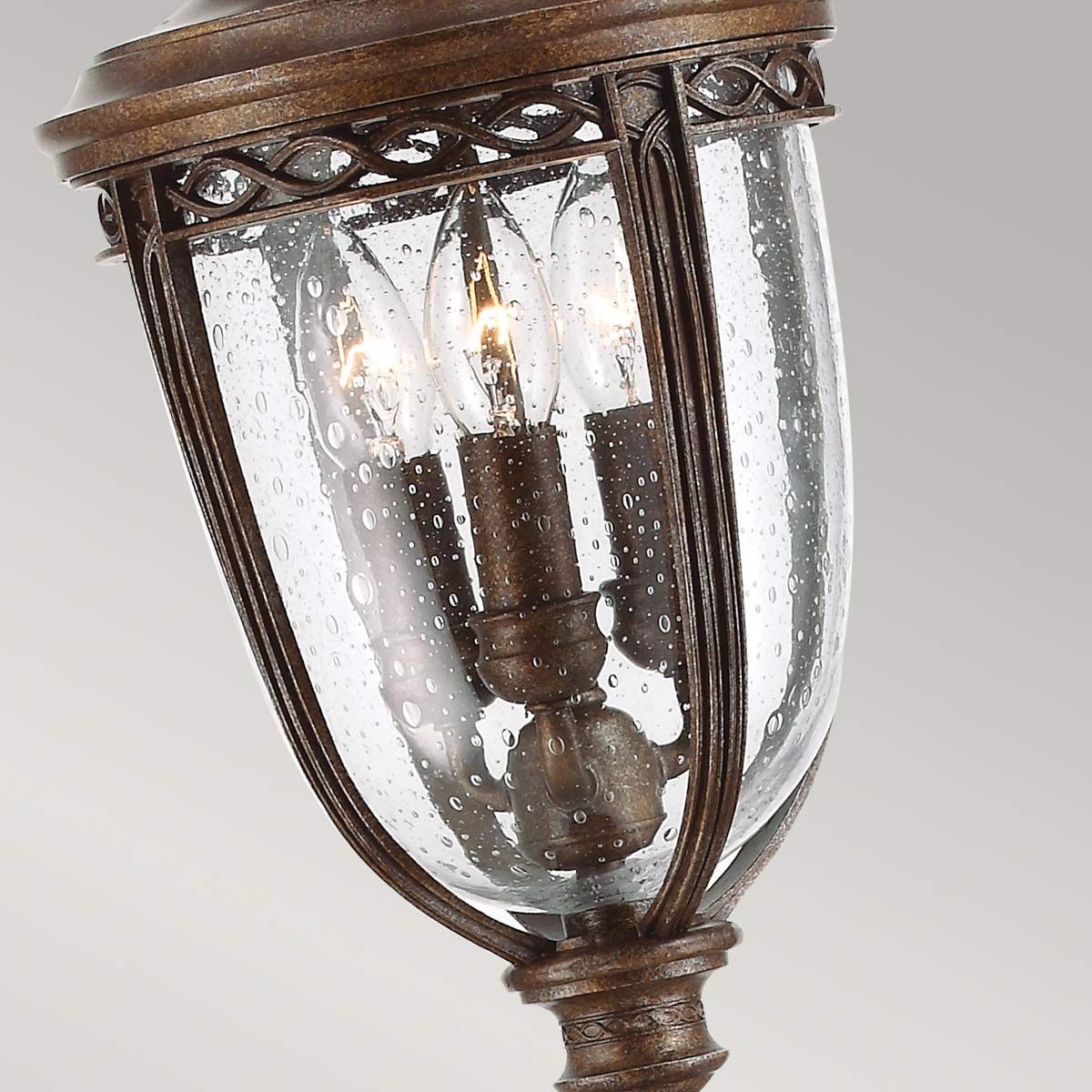 Feiss English Bridle 3 Light Medium Pillar Lantern - British Bronze
