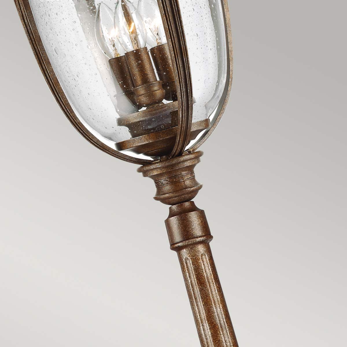 Feiss English Bridle 3 Light Large Lamp Post - British Bronze