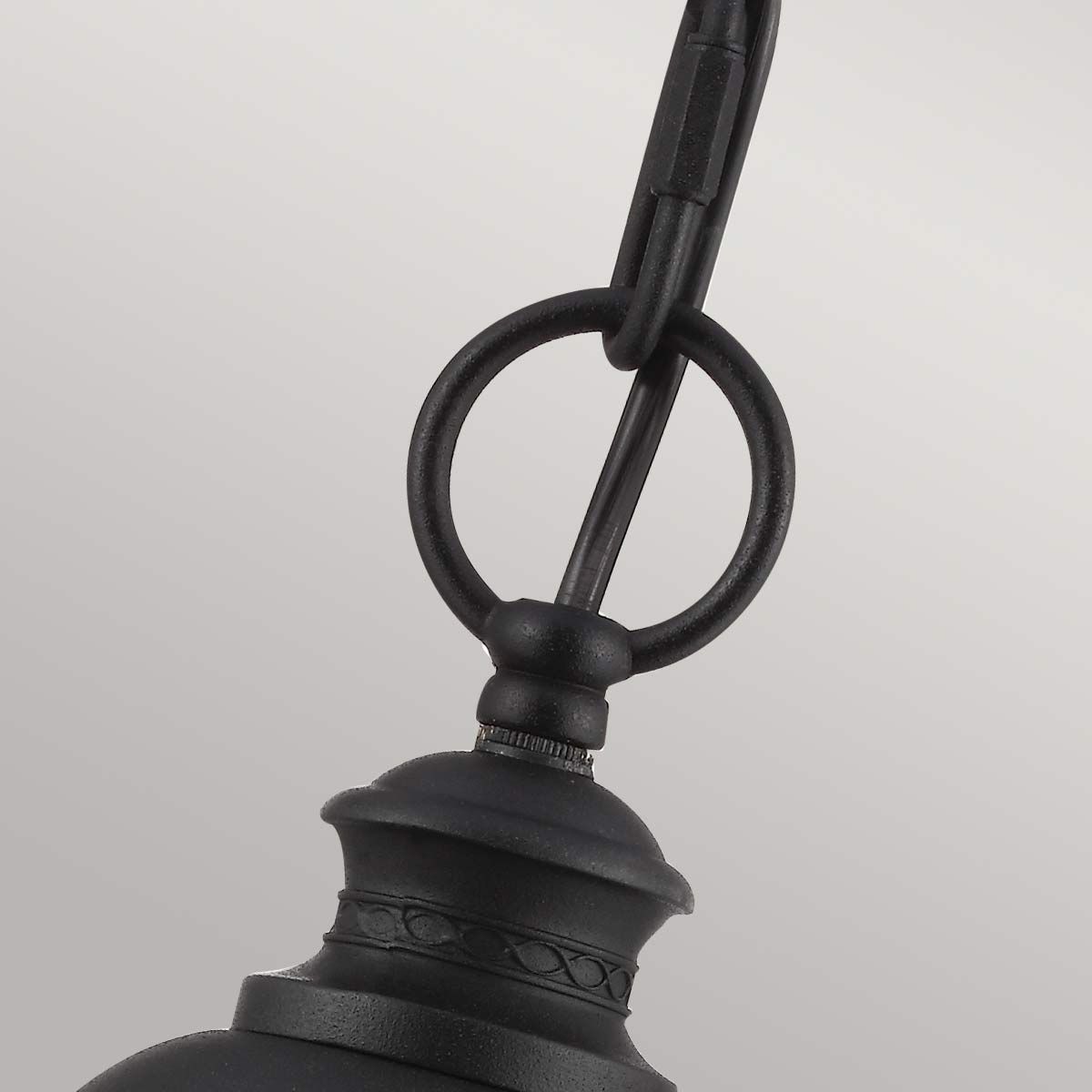 Feiss English Bridle 3 Light Large Chain Lantern - Black