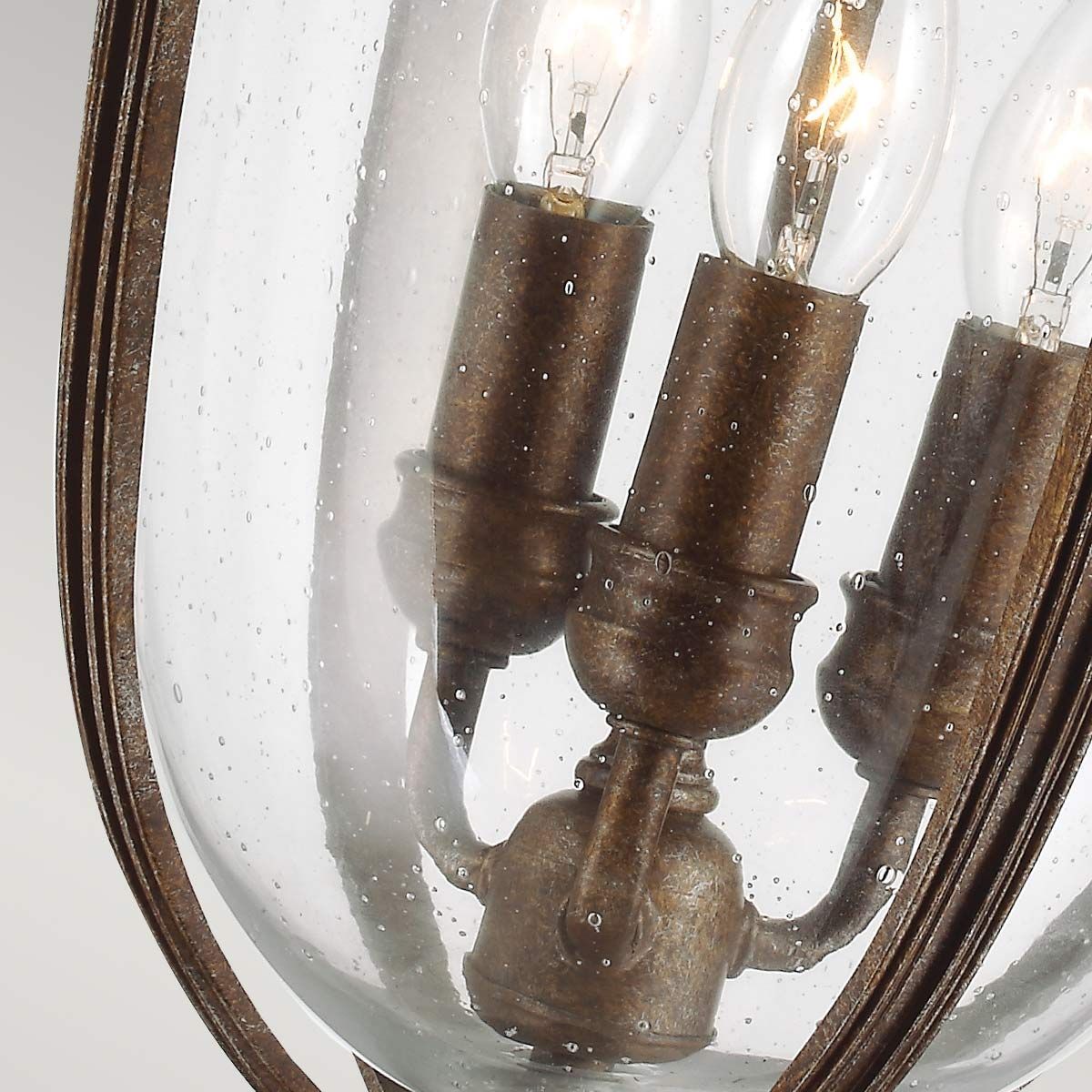 Feiss English Bridle 3 Light Large Chain Lantern - British Bronze