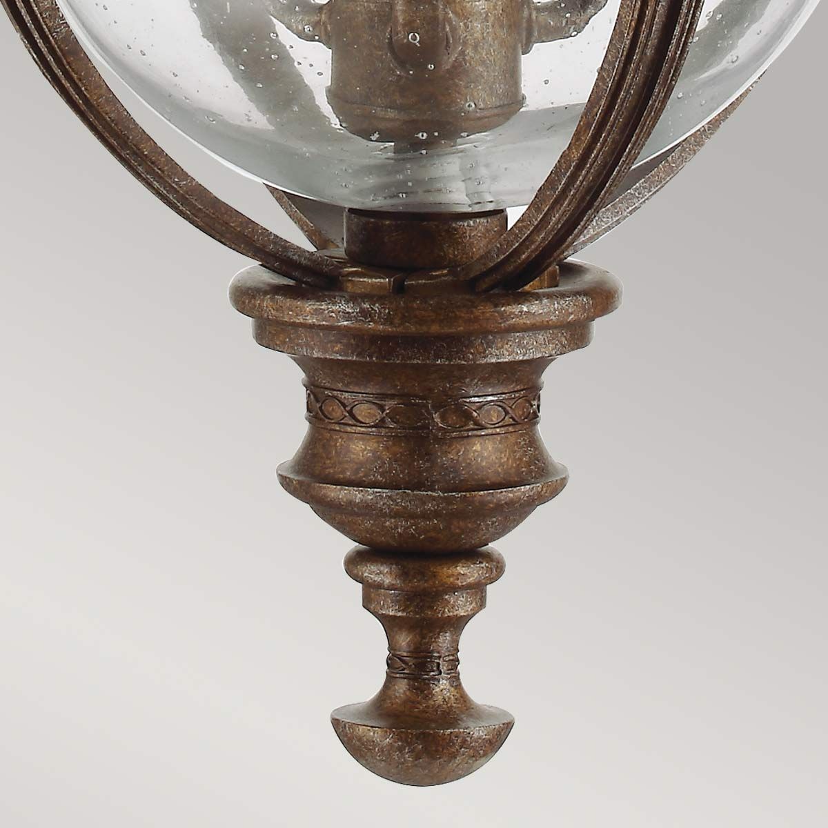 Feiss English Bridle 3 Light Large Chain Lantern - British Bronze