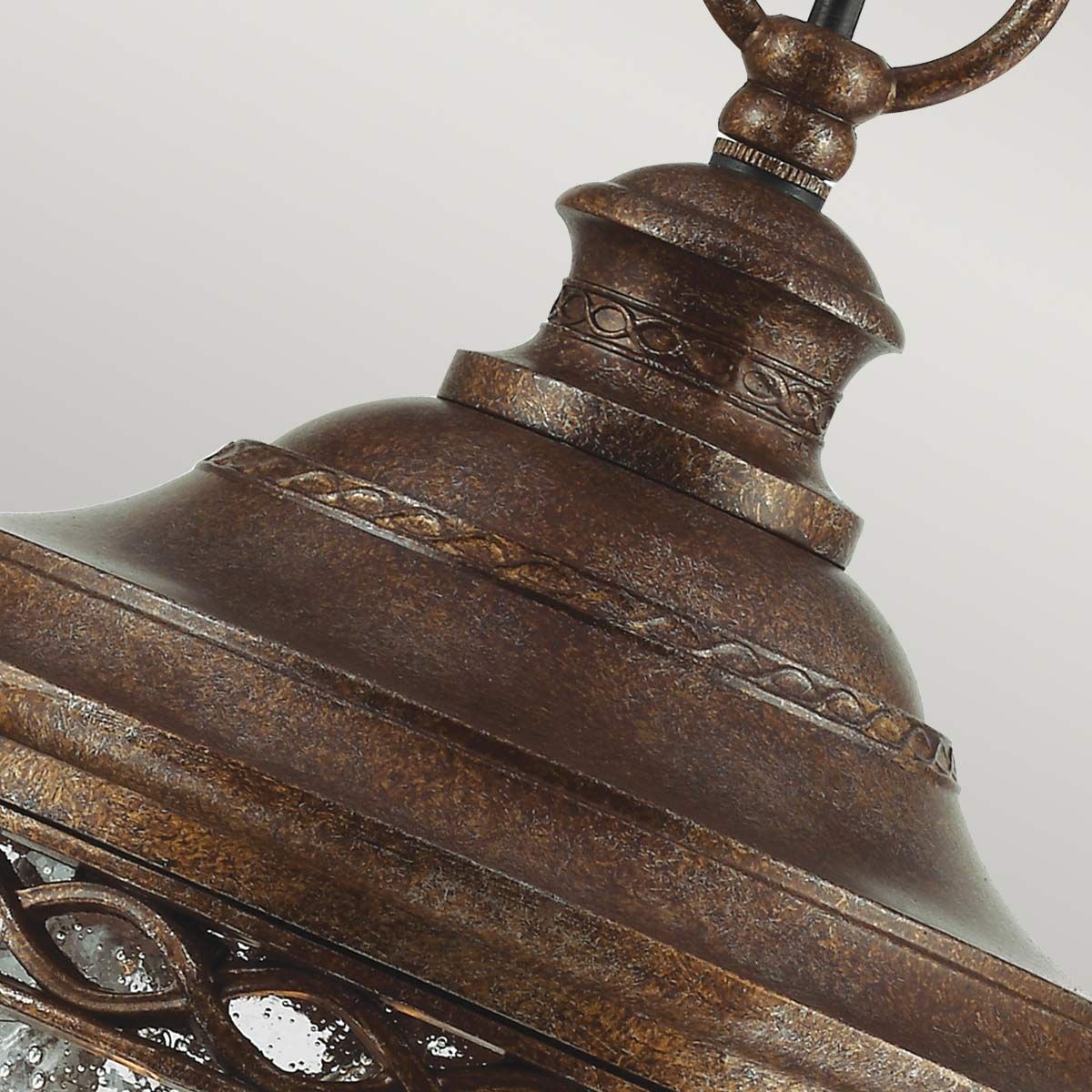Feiss English Bridle 3 Light Medium Chain Lantern - British Bronze