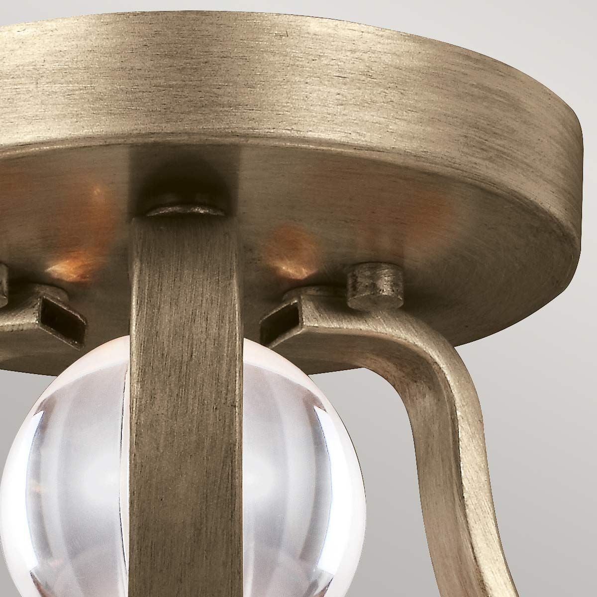 Feiss Evington 2 Light Semi-Flush Fitting - Sunset Gold