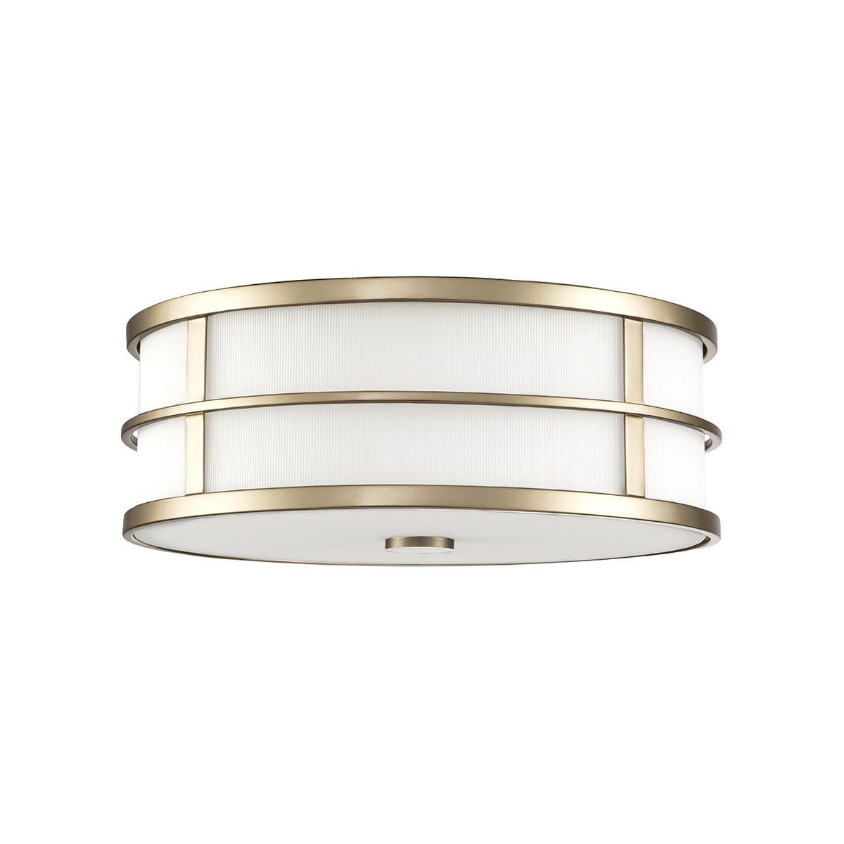 Feiss Fusion 3 Light Flush Mount - Painted Natural Brass